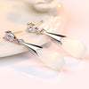 NEHZY 925 sterling silver earrings jewelry high quality retro simple heart-shaped pink white agate Zircon earrings hot sale