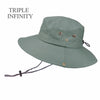 Outdoor Summer Men's Sun Hat Wide Brim Breathable Mountaineering Hiking Bucket Hat Anti-UV Sun Protection Sunshade Fishing Hat