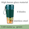 DTVANE High Boron Glass Material 300ML Mini Juicer Portable Household Small Juicer Cup Outdoor Fruit Machine