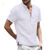 2021KB Summer New Men's Short-Sleeved T-shirt Cotton and Linen Led Casual Men's T-shirt Shirt Male Breathable S-3XL