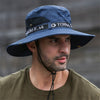 UPF 50+ Summer Hats Men Sun Protector UV-proof Breathable Bucket Hat Large Wide Brim Hiking Outdoor Fishing Beach Cap Cowboy New