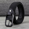 MEDYLA Canvas Belt Men's Pin Buckle Woven Elastic Belt Youth Pants With Personality Belt Black Buckle Breathable Belt MD823