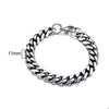 MENS BRACELET MIAMI CUBAN LINK CHAIN BRACELET IN STAINLESS STEEL BRAZALETS FOR MEN HUSBAND BOYFRIEND GIFT 3 TO 11MM