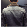 Winter Men's lamb velvet light denim jacket slim jacket Denim Jacket Velvet Jean Coat Mens Casual Denim Outwear