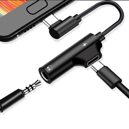 USB Type C to 3.5mm Jack TypeC Audio Splitter Headphone Cable Earphone Aux 3.5 Adapter Charger USB-C for Xiaomi Mi10 Mix2 Huawei