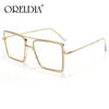 Fashion Transparent Square Sunglasses Metal Frame Women Overize Glasses Men Eyeglasses Frame Nerd pPlain Glasses Clear Shades