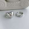 925 Sterling Silver LOVE Heart Width Rings for Women Couples Creative Trendy Birthday Jewelry Gifts Prevent Allergy