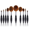 5/10Pcs Soft Makeup Brush Toothbrush Type Brushes Half-cut Electroplated Gold Handle Professional Makeup Brush Set Beauty Tool