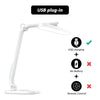 Remote Control LED Desk Lamp Eye-Caring Adjustable Office Lamp USB Charging Touch Control Memory Function Reading Table Lights