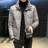 winter men's brand down jacket coat men high quality Sequins striped windproof and warm short black down jacket