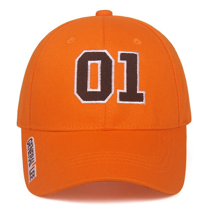 General Lee 01 Embroidered Cotton Cosplay Hat Orange Good OL' Boy Dukes Baseball Cap Adjustable Sun Visor Hats Unisex Caps