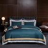Luxury Hotel 100% Egyptian Cotton Bedding set US King Queen size Golden Embroidery Super Soft Bed fitted sheet set Duvet cover
