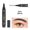 VISIBLE Waterproof 4 Fork 3D Eyebrow Pencil Natural Long Lasting Liquid Brown Nib Eyebrow Pencil Eyebrow Makeup Cosmetics