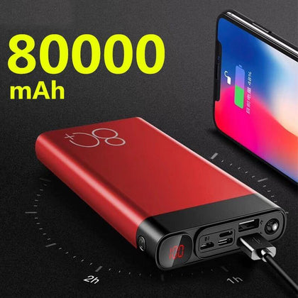 Power Bank 80000mAh Quick Charge Dual USB Large Capacity Fast Charging Portable Powerbank for IPhone Xiaomi Samsung - Surprise store