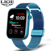 LIGE New Smart Watch women 1.69 Inch Full Touch Fitness Real-time Activity Tracker Blood Pressure Sports Ladies Smart Watch Men