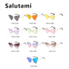 Unique Rimless Crystal Butterfly Cat Eye Sunglasses For Women Fashion Alloy Elegant Sun Glasses Female Rhinestone Party Shades