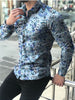Casual Men Shirt Long Sleeve Europe Style Slim Fit Shirt Men Cotton Floral Shirt Hawaii Button Shirt Top Blouse Male Top M-5XL