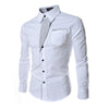 SWAGWHAT Mens shirts Camisa Masculina Long Sleeve Shirt Men Korean Slim Design Formal Casual Male Dress Shirt Size M-3XL