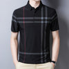 2021 Fashion Brand Men Polo Shirt Summer Cool Thin Shirt for Men Short Sleeve Striped Casula Male Polo Shirt Korean Clothing