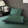 Two Side High Quality Faux Silk Pillowcases High-End Embroidery Solid Color Pillow Case Pillowcase for Healthy Sleep 48x74cm