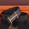 Black H letter Men's Belt 3.8cm Wide And High Quality Designer Casual Leather Fashion Belt Sliding Buckle Leather