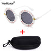 WarBlade Retro Round Sunglasses Women Luxury Brand Designer Bee Frame Circle Sun Glasses Fashion Female Eyewear Oculos De Sol