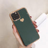 iPWSOO Plating Love Heart Soft Phone Case For iPhone 11 Pro Max X XR XS Max for iphone 6 6s 7 8 Plus TPU Silicone Cover Fundas - Surprise store