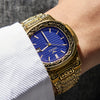 Fashion quartz watch men Brand ONOLA luxury Retro golden stainless steel watch men gold mens watch reloj hombre