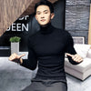 Men's Turtleneck Sweaters Black Sexy Brand Knitted Pullovers Men Solid Color Casual Male Sweater Autumn Knitwear