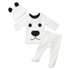 New 3 pieces Newborn Long Sleeve Fleece Bear Top Pant and Hat Set For Baby Boy Warm Winter Kids Clothes