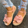 BRKWLYZ 2021 Women Casual Sandals Summer Shoes Hemp Flats Platform Ladies Bowknot Buckle Strap Fashion Woman New Peep Toe Female