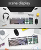 FV-Q90 Wired USB Interface 104-key Punk Keycap Floating Button Backlit Desktop Computer Office Business Game Keyboard and Mouse