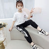 Tracksuit for Girl 2020 Summer Hop Casual Sports Suit Female Korean Version of The Loose Short Sleeve T-shirt Pant 2 Piece Set