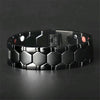 Luxury Men Bracelet Stainless Steel Gold 3IN1 Energy Health Magnet Arthritis Chain Hip Hop Unisex Women Jewelry Gift