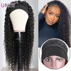 Unice Hair Velvet Headband Wig 8-26Inch Mongolian Kinky Curly Wig 100% Natural Human Hair Glueless Headband Wig