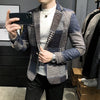 Fashion Spring Summer Clothing Male Suit Jacket Gradient Color Casual Slim Fit Fancy Party Singer Blazzer Coat