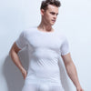 Summer Seamless Underwear Men Thin Solid Male Short-sleeve Ice Silk Stretch Tight-fitting Undershirts Young Hipsters Simple Tops