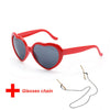 2021 Love Heart Shaped Effect Glasses Watch The Lights Change Love Image Heart Diffraction Glasses At Night Sunglasses For Women