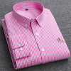 Quality 100% COTTON Men Dress Shirt Button Down Excellent Comfortable Slim Fit Button Collar Business Mens Casual Shirts Tops