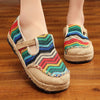 Women's Linen Thailand Embroidery Flat Slippers Summer Fashion Vintage Ladies Chinese Style Casual Cotton Home Shoes Size 35-40