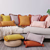 Solid Cushion Cover Pink Grey Brown Home Decor Pillow Cover Ruffle Soft Faux Suede For Sofa Bed Living room 45x45cm/30x50cm