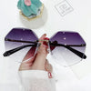 2021 Rimless Women's Sunglasses Design Fashion Lady Sun glasses Vintage Alloy Classic Designer Shades fFemale Eyewear UV400