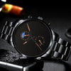 Reloj Hombre Luxury Fashion Business Men Watches Classic Black Stainless Steel Analog Quartz Wrist Watch Relogio Masculino reloj