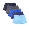 5Pcs/Lot Men'S Underwear Printed Shorts Cotton Comfortable Breathable Middle-Aged Men'S Loose Large Size Boxer Pants