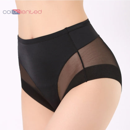 COLORIENTED Women Boyshorts Body Shaping Panties Female Pants High Elastic Control Briefs Seamfree Breathable Mesh Intimates