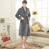 New Arrival Lovers Luxury Silk Flannel Winter Long Bathrobe Mens Kimono Bath Robe Men Women Night Dressing Gown Male Bathrobes