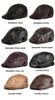 Hats Men Women Street Bonnet Genuine Leather Beret Male Thin Hats 55-61 cm Adjustable Forward Cap Leisure Duckbill Casquette