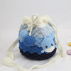 New Hand-knitted Crochet rainbow Flowers Women Shoulder Messenger Bag Woolen Yarn Handmade Tassel Shopping Handbag