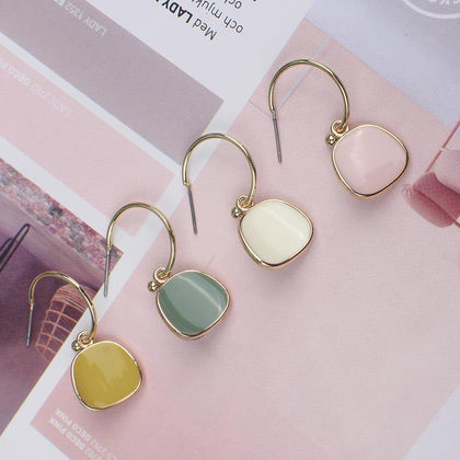 Manxiuni 2020 new ladies earrings fashion Simple earrings pendant acrylic metal earrings women's party dating jewelry - Surprise store