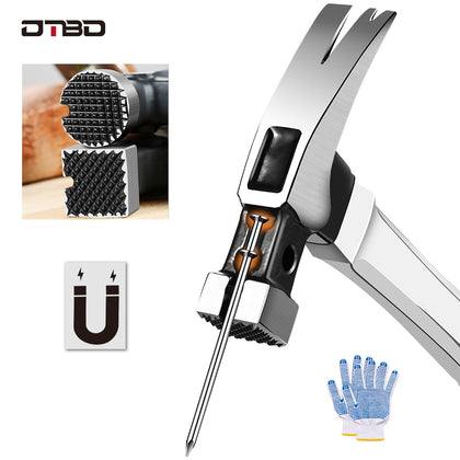 DTBD Heavy Claw Hammer 100Z/130Z Nail Hammer Tool Steel Woodworking Striking Tools Magnetic Automatic Nail Suction Hammer